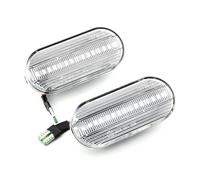 Luz Señal Giro Marcador Lateral Para VW Para Golf 3 4 MK3 MK4 Para Passat 3BG Para Polo 6N 9N Para Bora Para Vento 2 Uds Indicador Lateral Dinámico Señal Giro(Crystal white)