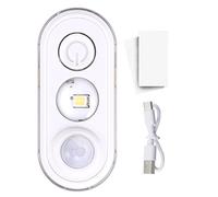 Luz Sensor de Movimiento Interior Batería 200 mAh, 3 Colores Regulables y | Lámpara Nocturna Movimiento Dormitorio para Pasillo Baño Cocina Habitación Salón Dormitorio Armario Blanco