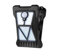Luz solar con clip para uso en exteriores, detección del cuerpo humano, 3 modos, diseño impermeable IP65 (blanco)
