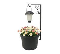 Luz solar con macetero | Decoración suave y cálida impermeable | Lámpara solar para exteriores, luces de poste para jardín, puerta trasera, patio, parque, césped, balcón, patio, camino y porche