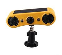 Luz solar de alarma con sensor de movimiento con 13 modos de sonido y parpadeo rojo azul, repelente infrarrojo de plagas para alarma de seguridad de granja al aire libre, animal solar impermeable (A)