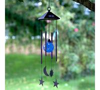 Luz Solar De Cambio De Color LED Colgante De Sol, Luna Y Estrella Para Exterior