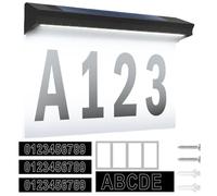 Luz solar de casa con número de luz | Waterproof Solar Illuminated Modern | Sign Decor Address Number | For Yard Garden Home Courtyard Residence Pathway Porch