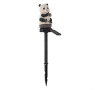 Luz solar de jardín panda estatua de resina blanca cálida LED auto encendido apagado lámpara de césped decorativa para patio al aire libre camino decoración