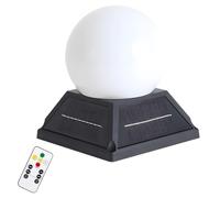 Luz solar de poste para exteriores, luz de pilar de luna de 3000 K, blanco cálido, atardecer a, valla, jardín, patio, lámpara de decoración de patio