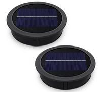 Luz solar de repuesto superior de 10,5 cm para linternas al aire libre, 3,7 V 1200 mAh, luz blanca cálida impermeable IP44, panel de unidad superior solar de repuesto grande para lámpara de jardín al