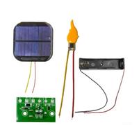 Luz solar de vela, juego de velas solares de 3,7 V con efecto de llama parpadeante, kit de lámpara LED que incluye tablero PCB y estuche para decoración de caminos de jardín al aire libre