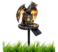 Luz Solar Dragón Jardín Lámpara Estaca Con Figura De Dragón Halloween