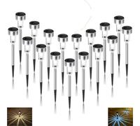 Luz solar for jardín, iluminación de linterna de paisaje alimentada for exteriores, LED, 10 Uds.(A1-White Light,10Pcs)