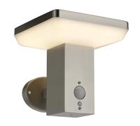 Luz solar LED de pared 4.4W, 600lm, 3.7V, IP44, con sensor; ideal para iluminación exterior y ahorro energético.