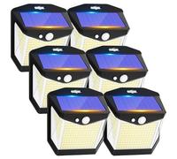 Luz Solar LED Exterior Jardin: 248 LED Luces Solares Sensor de Movimiento 270° Farolas Focos Solar Exteriores Lampara IP65 Lamparas Aplique Potente para con Iluminacion Terraza Lámparas 6 Paquete