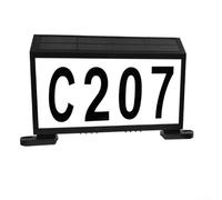 Luz solar LED para dirección, placa acrílica con número de casa con plantilla de montaje automático, encendido/apagado del atardecer al amanecer, letrero de buzón, para puerta de casa