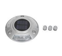 Luz solar para bolardos de carretera, luz LED impermeable para exteriores para cubiertas, luz de advertencia automática con energía solar en aleación de aluminio IP68 para escalone (Luz azul)