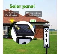 Luz Solar Para Número De Casa Iluminado, Luz Exterior Impermeable, Señal De Tierra Con Luz Blanca Y Cálida - Energía Solar, Fácil Instalación, Ideal Para Jardín Y Entrada