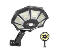 Luz solar para patio, fácil instalación con sensor inteligente para camino al aire libre, patio, calle, estacionamiento, resistente a la intemperie, no requiere cableado, energía de funcionamiento del