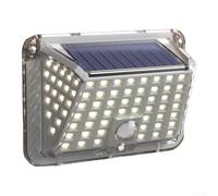 Luz solar para patio, luz de pared con sensor de movimiento al aire libre, luz de calle automática, iluminación del atardecer al amanecer para seguridad de camino de jardín y patio (A)