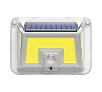 Luz solar para patio, luz de pared con sensor de movimiento al aire libre, luz de calle automática, iluminación del atardecer al amanecer para seguridad de camino de jardín y patio (B)