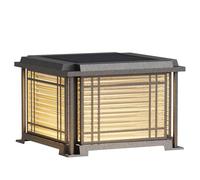 Luz solar para tapas de postes Luz de columna negra moderna Lámpara de tapa de pilar LED con energía solar Linterna de buzón impermeable Iluminación de paisaje exterior Lámpara de tapas de cubierta