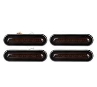 Luz trasera coch Lámpara indicadora luces freno 12V y 24V para camiones, remolques, barcos y camiones, luces traseras 19LED, lámpara señal giro resistente al agua Piloto Trasero(4 piece LED 55 124mm)