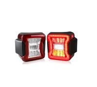 Luz Trasera Coche para Jeep Wrangler JL 2018-2023 2X Luces Traseras LED para Automóvil, Luz De Freno Trasera, Luz De Señal De Giro Y Marcha Atrás Traseras Después Luces(Clear Euro Version)