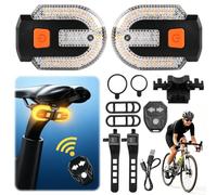 Luz trasera de bicicleta con mando a distancia inalámbrico de 5 m, 5 modos, conducción nocturna IPX4, resistente al agua, luz trasera, 45 horas de tiempo de funcionamiento, luz trasera para bicicleta