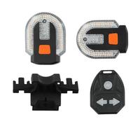 Luz trasera de bicicleta: diseño recargable USB, función de dirección izquierda/derecha, mecanismo de advertencia de bocina, alto brillo para una visibilidad mejorada | Viajes nocturnos