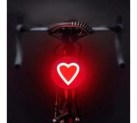 Luz Trasera de Bicicleta, luz Trasera LED Recargable para Bicicleta para Montar por la Noche, Bonitos Accesorios de Bicicleta, luz Trasera Brillante en Forma de corazón para niñas, 5 Modos de