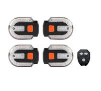 Luz Trasera De Bicicleta Todo En Uno Con Control Remoto, 4 Señales De Giro Con Luz Estroboscópica Impermeable Y Alarma For Bicicletas