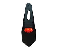Luz Trasera de Freno de Motocicleta, Luz Trasera LED para Guardabarros Trasero de Motocicleta, Luces de Matrícula para Moto de Cross (Plata)