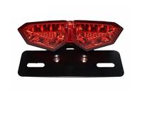 Luz Trasera De Freno LED Universal Para Motocicleta Matrícula Para Chopper Y Bobber Luz Trasera(Red)