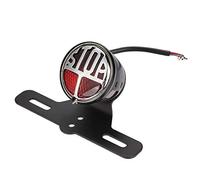 Luz trasera de motocicleta, luz LED de freno trasera de motocicleta vintage universal, lámpara de parada con soporte para placa de matrícula