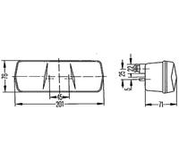 Luz trasera derecha P21W 2SD 001 680-281 HELLA para MERCEDES-BENZ T1 Caja/Chasis