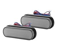 Luz Trasera Freno Motocicleta Luz Trasera Universal 24 Leds, 12V, 24V Lámpara Parada Roja Alta Luz Trasera Freno LED Motocicleta para Chopper para Crusier(2pc 24Leds Red)
