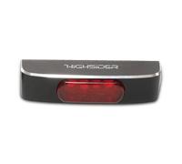 HIGHSIDER CONERO T2 LED luz trasera, vidrio rojo, negro