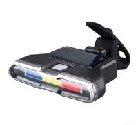 Luz trasera inalámbrica para bicicleta con energía solar con señales de giro controladas a distancia que ofrecen iluminación multimodo y construcción ABS (C)