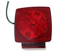 Luz Trasera LED Cuadrada 12V 5W 1000LM Roja para remolque | Plástico, 2A de Consumo, 13x12x7cm, para Yate y Barcos, Mantenimiento Nocturno