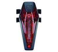 Luz trasera LED, visibilidad de 220°, con batería de ion de litio recargable por micro USB.
