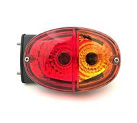 Luz trasera ovalada con 3 funciones: intermitente, luz de posición, luz de freno para tractores, remolques, tractores, carga frontal, apiladores, maquinaria de construcción, etc.
