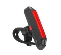 Luz trasera para bicicleta con dos modos LED rojo y blanco, recargable por USB, diseño compacto para todos los tipos de bicicletas (E)