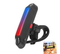 Luz trasera para bicicleta con dos modos LED rojo y blanco, recargable por USB, diseño compacto para todos los tipos de bicicletas (D)