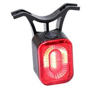 Luz trasera para bicicleta, luz trasera de encendido/apagado automático con sensor de vibración y luces, recargable por USB-C, luces traseras impermeables IPX6 para seguridad en ciclismo nocturn