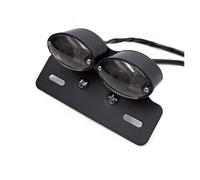 Luz Trasera para Motocicleta Accesorios para Luz De Freno Trasera Motocicleta Universal Modificada con Luz Trasera LED Dirección Soporte Matrícula Motocicleta(Dark Gray A)