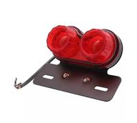 Luz Trasera para Motocicleta Luz Freno Trasera Doble Motocicleta Lámpara Advertencia Parada Soporte Matrícula Modificado Motocicleta Intermitentes Accesorios(Red)