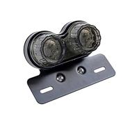 Luz Trasera para Motocicleta Luz Freno Trasera Doble Motocicleta Lámpara Advertencia Parada Soporte Matrícula Modificado Motocicleta Intermitentes Accesorios(Dark Gray)