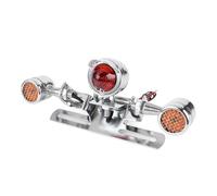 Luz Trasera para Motocicleta Soporte Universal para Marco De Luz LED para Matrícula Motocicleta Soporte para Luz Señal De Giro Trasera Accesorio De Montaje(Style B)