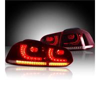 Luz Trasera Piloto Trasero Para VW Para Golf 6.ª Generación Mk6 Hatchback Vland 2008-2014, Luces Traseras Con Intermitentes Secuenciales. Piloto Trasero Luces Traseras(Rojo claro)