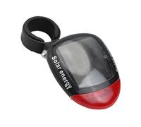 Luz trasera solar para bicicleta con 2 LED rojos, luz trasera impermeable ABS para conducción nocturna, múltiples modos, fácil instalación en tubo de asiento de 2 a 3 cm, no necesita carga