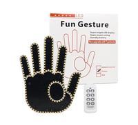 Luz universal de 5 V con forma de mano divertida con control remoto para coche de carretera, LED, señal de advertencia de gestos de mano, luz remota con regalos de dedo, para hombres intermedios, guy,