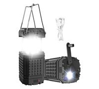 Luz USB para campamento, colgante con manivela, lámpara solar recargable, para senderismo, , playa, reparación de coches, escalada, patio, jardín, patio, patio trasero