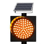 Luz Vial Solar, Baliza LED Intermitente 12/16 Pulgadas, Impermeable | Rojo o Amarillo, Curvas Peligrosas, Puentes, Peajes y Zonas de Emergencia